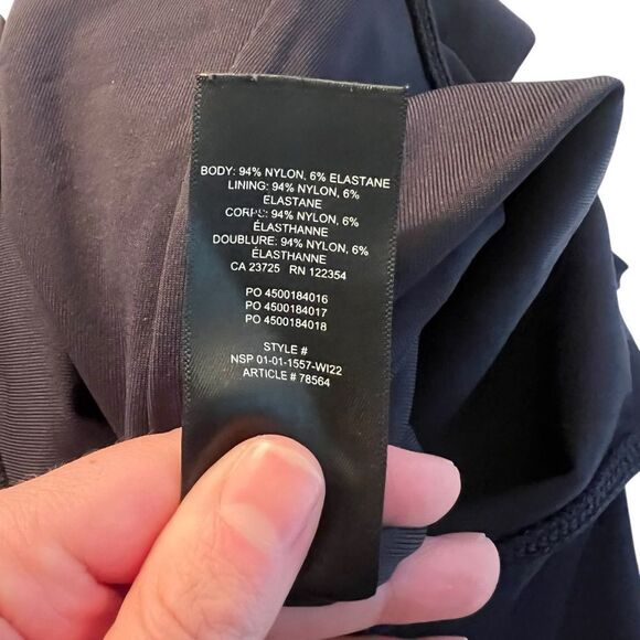 Babaton black deep v long sleeve bodysuit - Picture 5 of 8